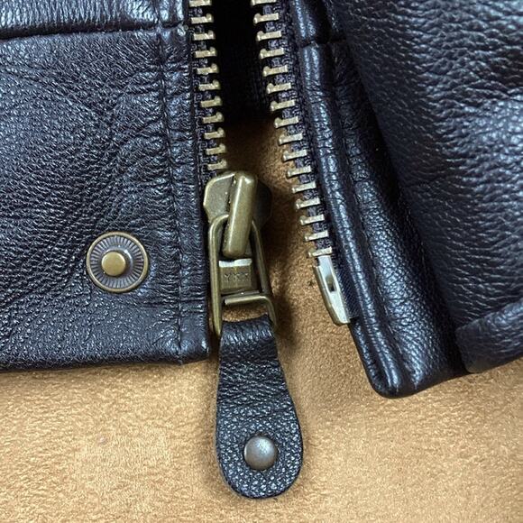 L.L Bean Goatskin Flying Tiger A-2 Thinsulate Leather Bomber Jacket Size L - Picture 6 of 12